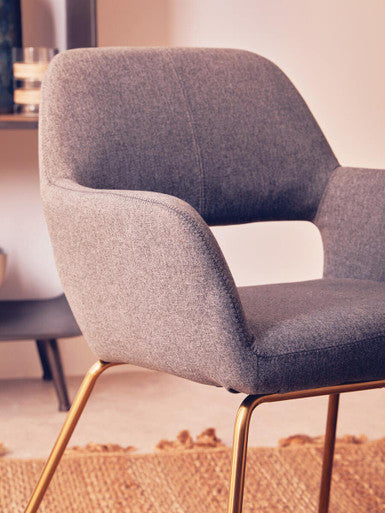 Stockholm Grey & Gold Dining Chair