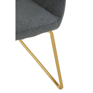 Stockholm Grey & Gold Dining Chair