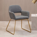 Stockholm Grey & Gold Dining Chair