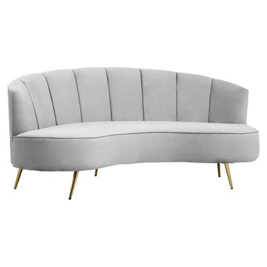 3 Seat Grey Velvet Sofa, Hasna