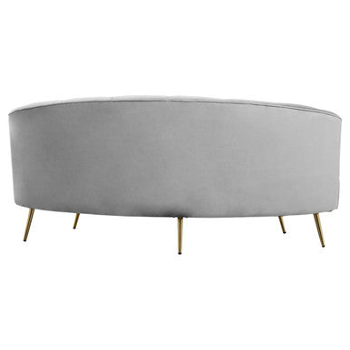 3 Seat Grey Velvet Sofa, Hasna
