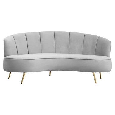 3 Seat Grey Velvet Sofa, Hasna