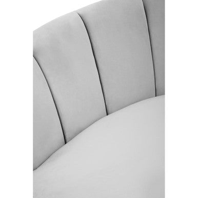 3 Seat Grey Velvet Sofa, Hasna