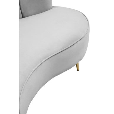3 Seat Grey Velvet Sofa, Hasna