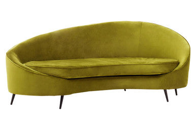 3 Seat Olive Velvet Sofa, Hasina