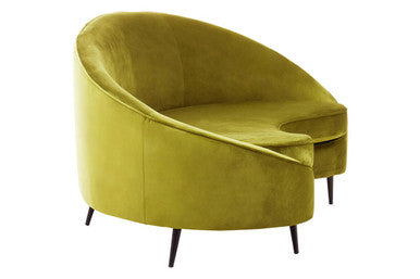3 Seat Olive Velvet Sofa, Hasina