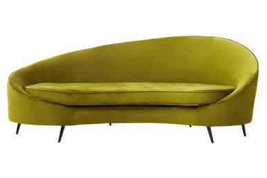 3 Seat Olive Velvet Sofa, Hasina