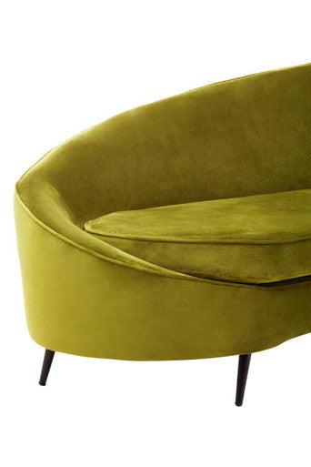 3 Seat Olive Velvet Sofa, Hasina