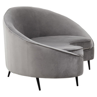 3 Seat Grey Velvet Sofa, Hasina
