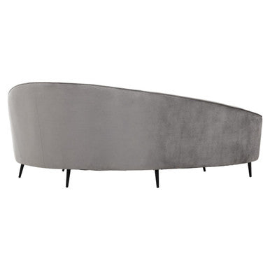 3 Seat Grey Velvet Sofa, Hasina