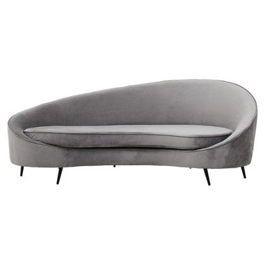 3 Seat Grey Velvet Sofa, Hasina