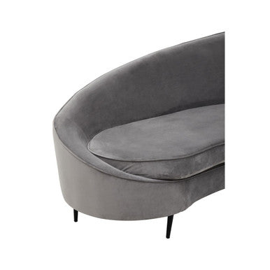 3 Seat Grey Velvet Sofa, Hasina