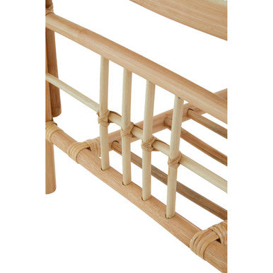 Natural Rattan Rectangular Coffee Table With Lower Storage Shelf, Mataram