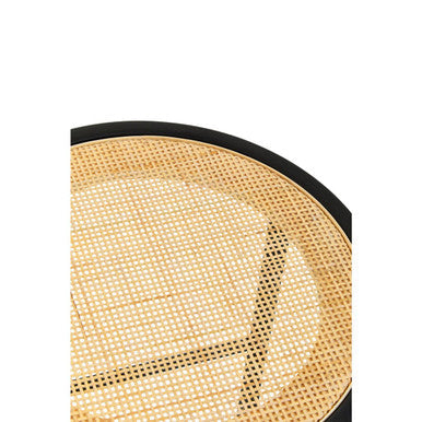 Depok Rattan Seat Stool With Metal Legs
