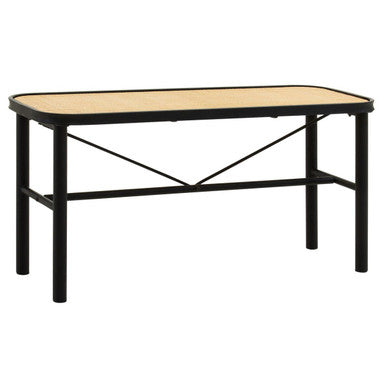 Depok Metal & Rattan Bench