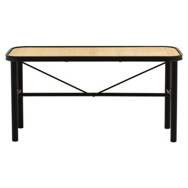 Depok Metal & Rattan Bench