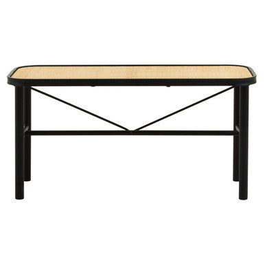 Depok Metal & Rattan Bench