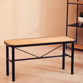 Depok Metal & Rattan Bench