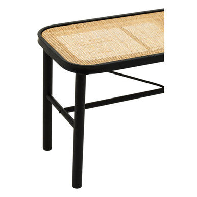 Depok Metal & Rattan Bench