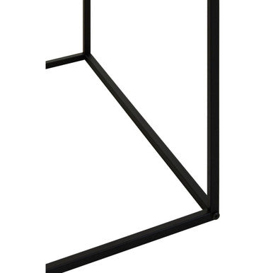 Natural Rattan Top & Black Metal Coffee Table, Depok