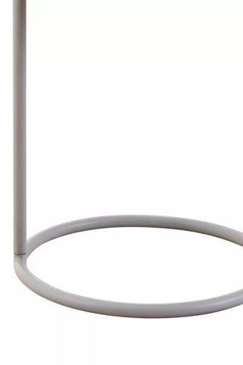 Grey Round Top Side Table With Grey Iron Hanging Frame, Trosa