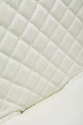 Baina High Back White Leather Bar Chair