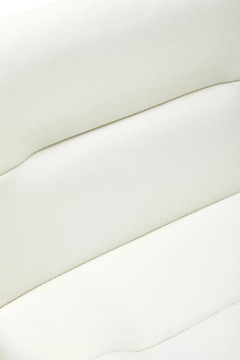 Baina White Leather Bar Stool
