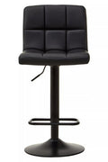 Baina Black Leather Bar Chair
