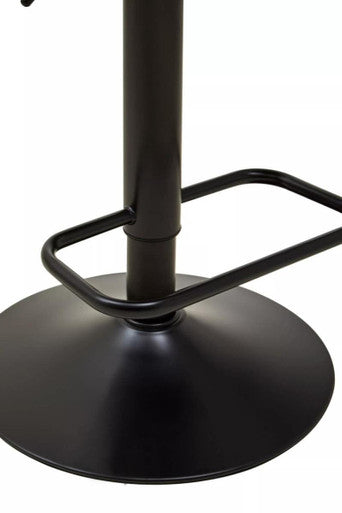 Baina Black Leather Bar Chair
