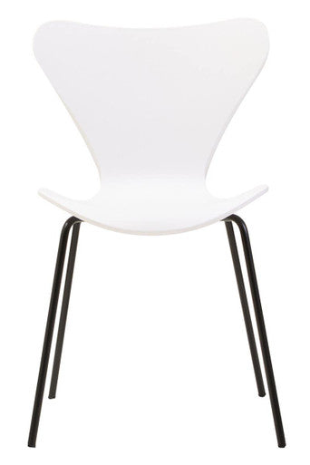 Laila White Seat & Black Legs Dining Chair