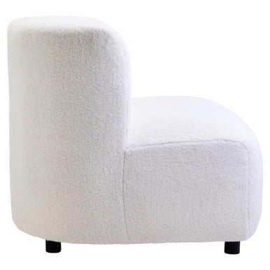 Montreal Ivory Boucle Armless Lounge Chair