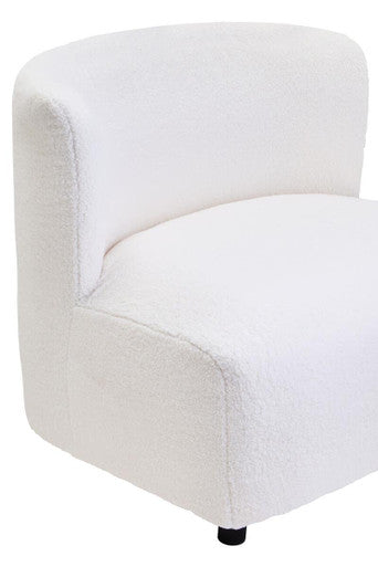 Montreal Ivory Boucle Armless Lounge Chair
