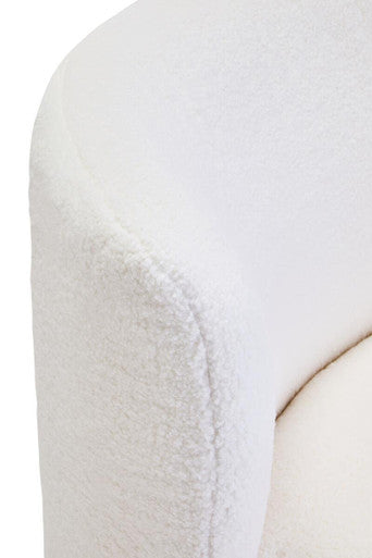Montreal Ivory Boucle Armless Lounge Chair