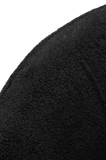Montreal Black Boucle Curved Lounge Chair With Swivel Base