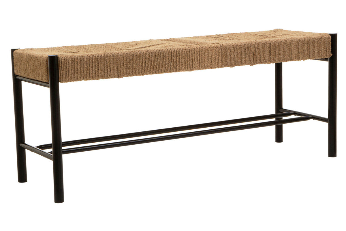 Bandar Natural Rope & Black Wood Large Bench