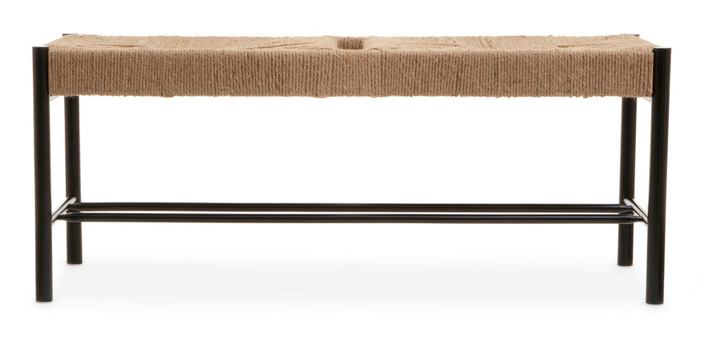 Bandar Natural Rope & Black Wood Large Bench