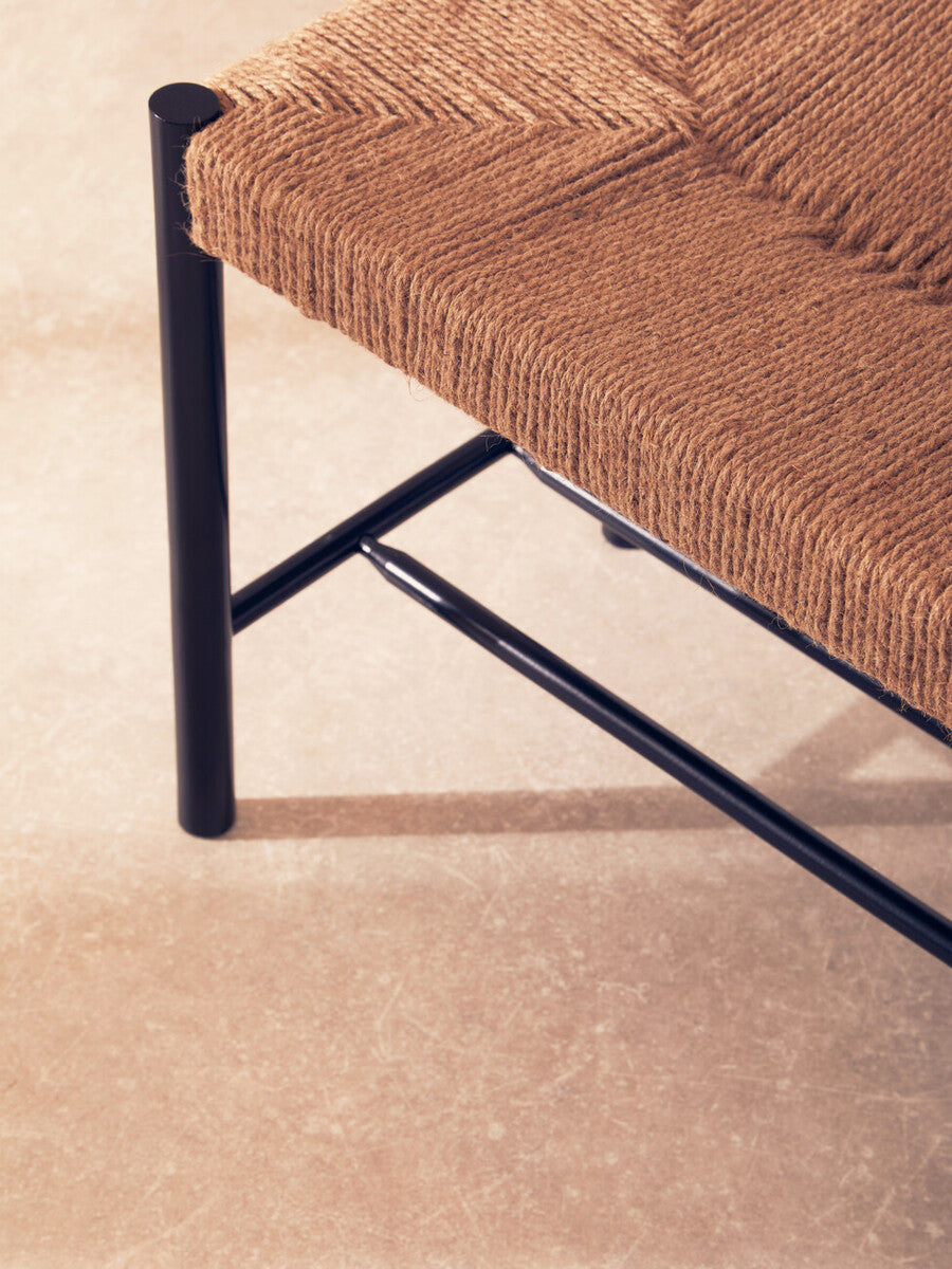 Bandar Natural Rope & Black Wood Large Bench