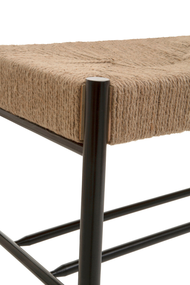 Bandar Natural Rope & Black Wood Large Bench