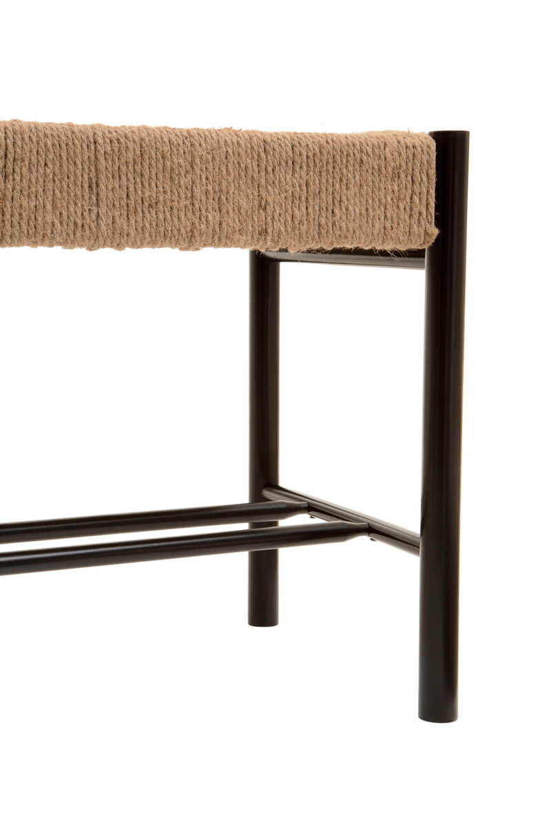 Bandar Natural Rope & Black Wood Large Bench