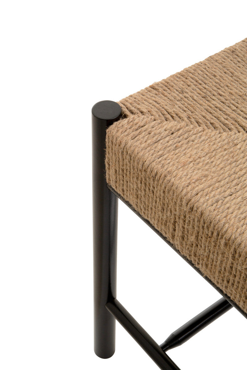 Bandar Natural Rope & Black Wood Large Bench
