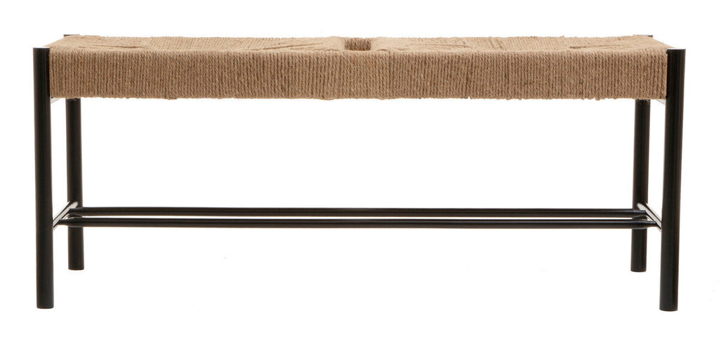 Bandar Natural Rope & Black Wood Large Bench