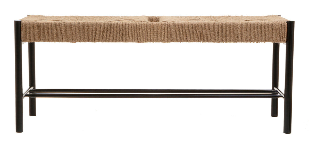 Bandar Natural Rope & Black Wood Large Bench