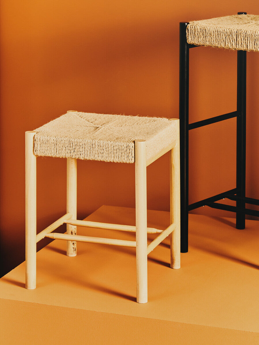 Bandar Natural Rope & Beechwood Stool