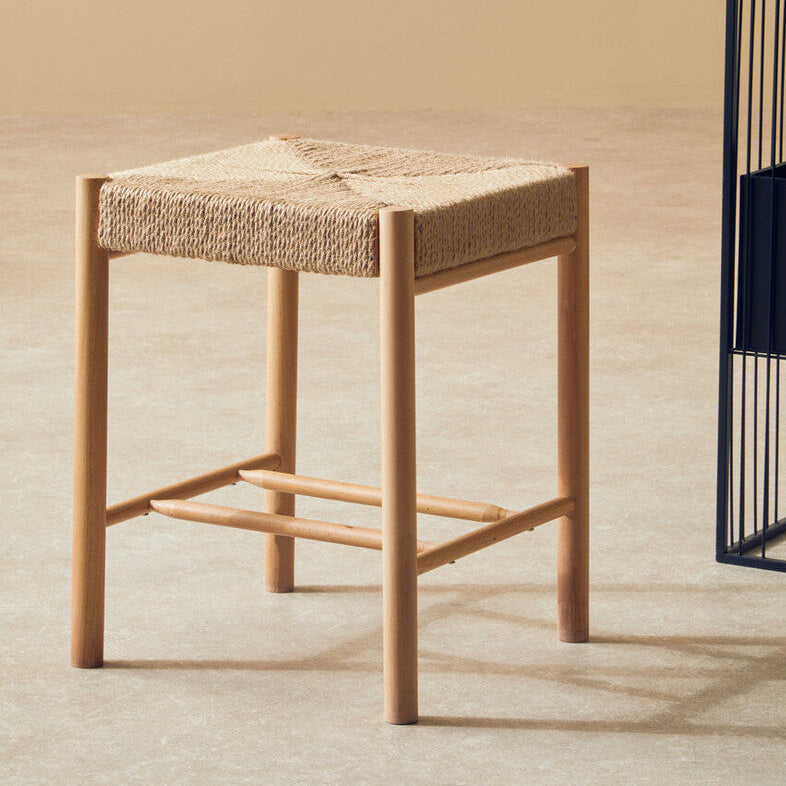Bandar Natural Rope & Beechwood Stool