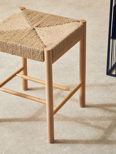 Bandar Natural Rope & Beechwood Stool