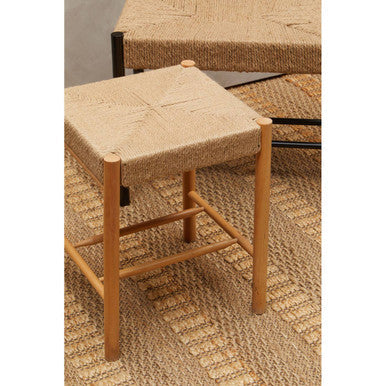 Bandar Natural Rope & Beechwood Stool