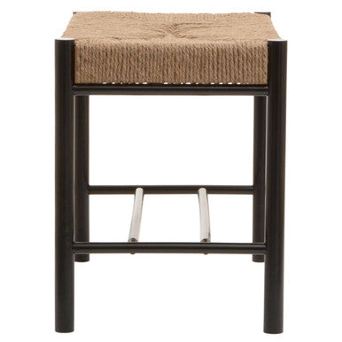 Bandar Natural Rope & Black Wood Small Bench