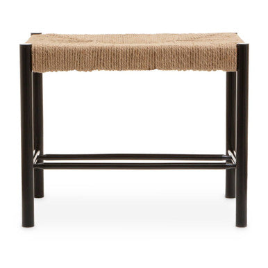 Bandar Natural Rope & Black Wood Small Bench