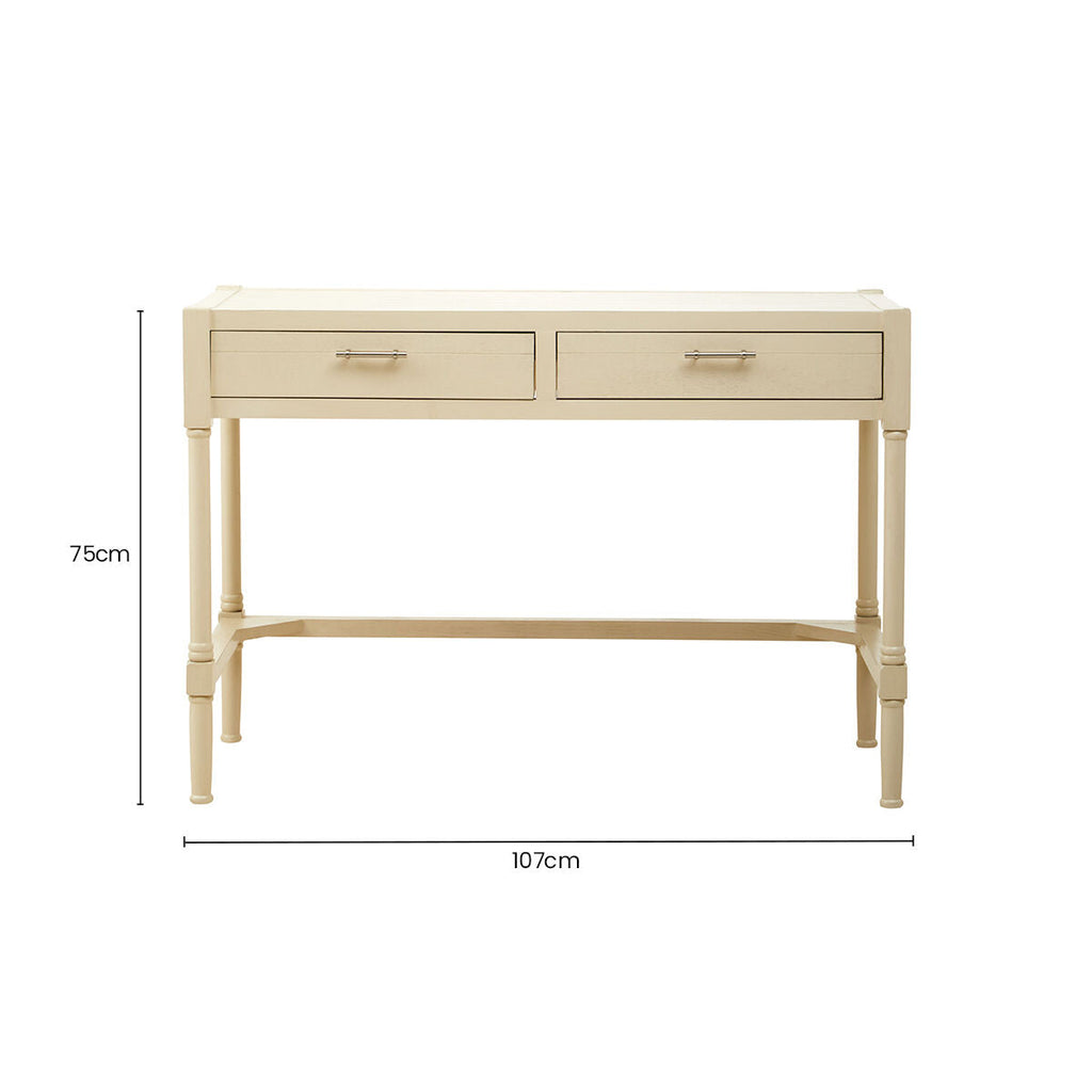 Heritage Ivory Desk With 2 Drawers