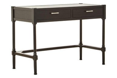 Heritage Two Drawer Black Desk